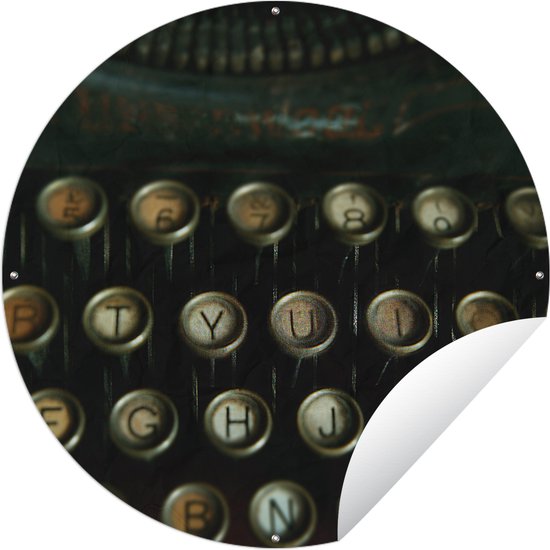 Tuincirkel Typemachine - Vintage - Toetsenbord - Tuinposter