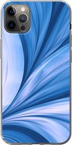 Geschikt voor iPhone 12 Pro Max hoesje - Blauw - Abstract - Design - Siliconen Telefoonhoesje