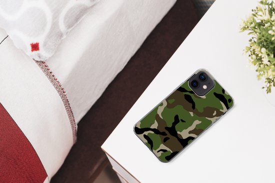 Coque iPhone 12 - Motif camouflage Militaire - Siliconen