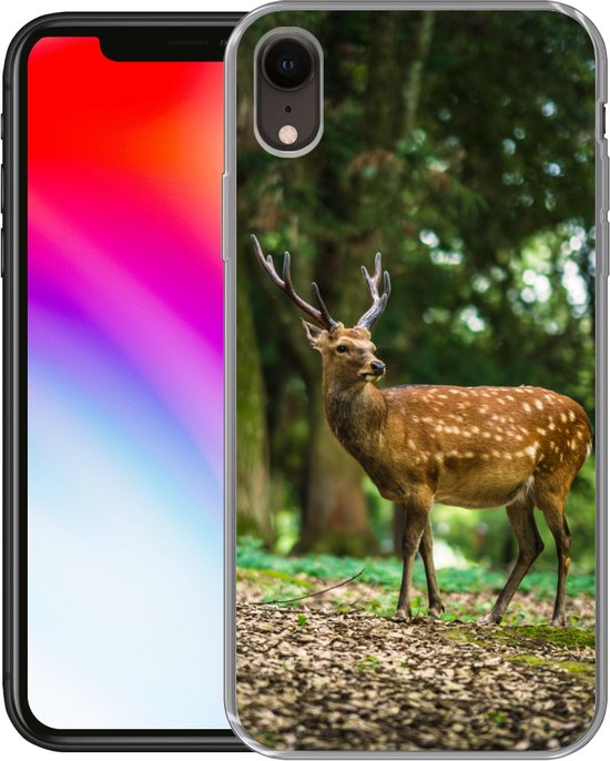 Coque iPhone XR - Cerf - Forêt - Animal - Siliconen - Sinterklaas - Noël - Cadeaux - Cadeaux de chaussures