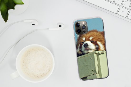 Coque iPhone 13 Pro - Panda - Bois - Rouge - Siliconen - Sinterklaas - Noël - Cadeaux - Cadeaux de chaussures