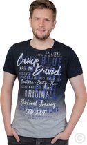 Camp David ® T-Shirt Dip Dye met labelprint