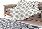 Zethome - Bankhoes - Sofa cover - 90x180 cm - Chenille Stof - Bank hoes - Bank beschermer - Digital Printed - Girjs Wit