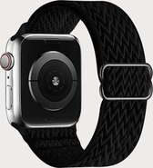 Nylon Apple Watch Bandje - Zwart - 38/40/41 mm - Apple Watch Series 1 2 3 4 5 6 7 SE - Geschikt voor Apple Watch