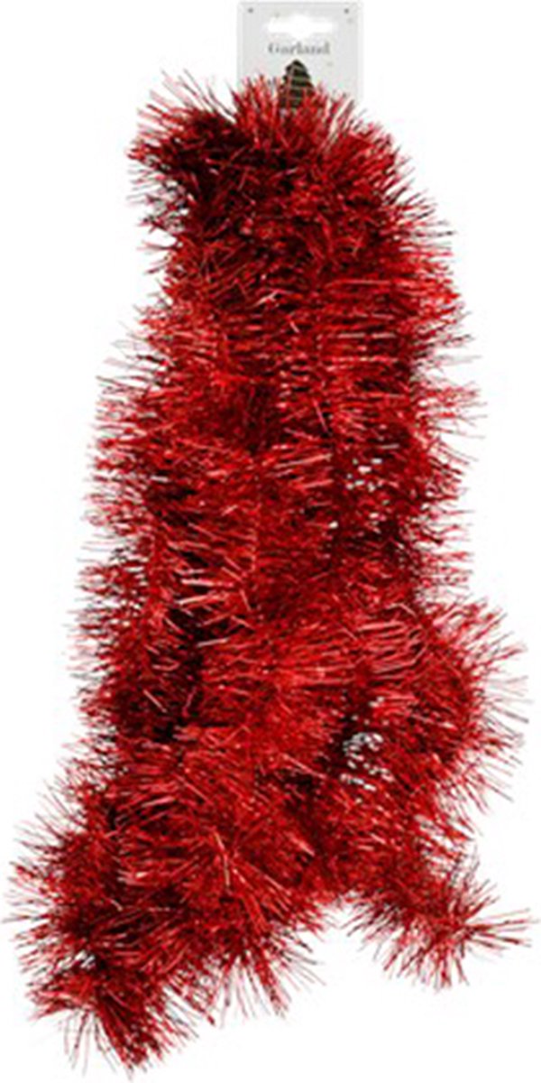 Kerstslinger - Rood - Kunststof - 270 cm - 2 stuks - Feest - Kerst - Slinger - Kerstboom - Versiering