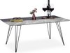 Relaxdays table basse design marbre - table basse design bicolore - table d'appoint
