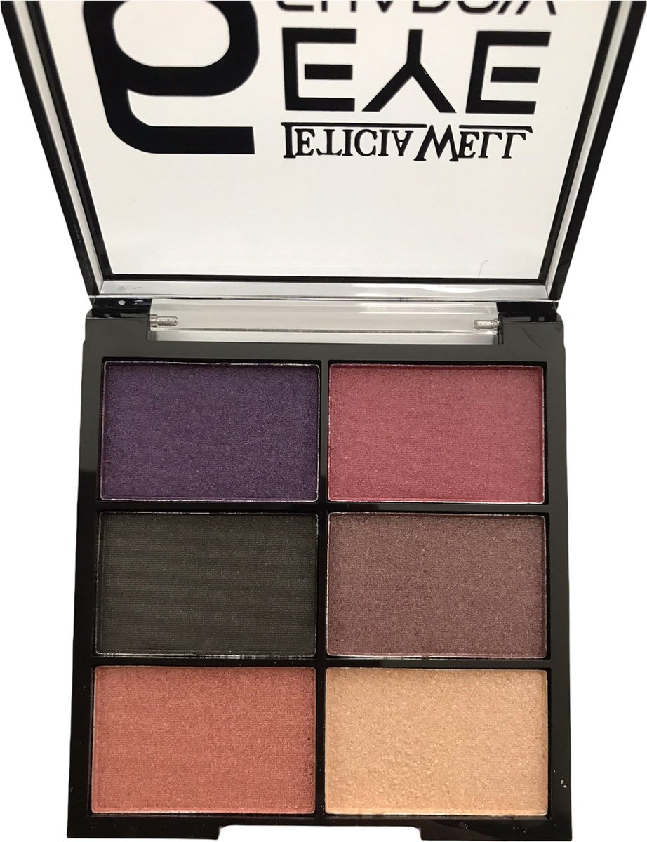 Leticia Well - Oogschaduw Palette - 6 bruin, roze, paars en antraciet tinten - nummer 107