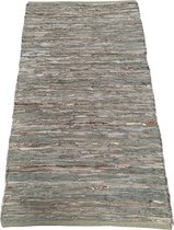Rocaflor-Vloerkleed -rechthoekig-gerecycled -leer -groen-Salie - Goud -200X300 cm