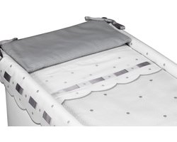 Don Algodon Wiegbekleding Zoe 70 X 45 Cm Katoen Wit/grijs