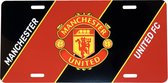 Manchester United plaat - sign - 30 x 15 cm