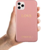 ENROUGE Iphone 11 Pro Max Hoesje Echt Leer + Naam Personalisatie