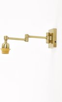 Mesa wandlamp in goud met verstelbare arm, zonder lichtbron geleverd. Combineer met een leuke opvallende filament lamp of lampenkap voor een sfeervol effect in je interier.