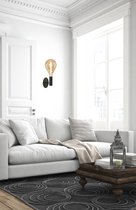ALAMBO Wandlamp E27 1x Zwart