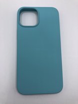 Hoogwaardige Siliconen back cover case - Geschikt voor iPhone 13 Mini - Premium Kwaliteit TPU hoesje Turqoise - (Past Alleen iPhone 13 Mini)