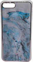 iPhone 7/8 Plus marmer design hoesje - 4 verschillende kleuren - Wit/Goud - Paars - Groen - Blauw - Design - Patroon - Telehoesje - Goedkoop - Stevig - Leuk - Marble phone case - P