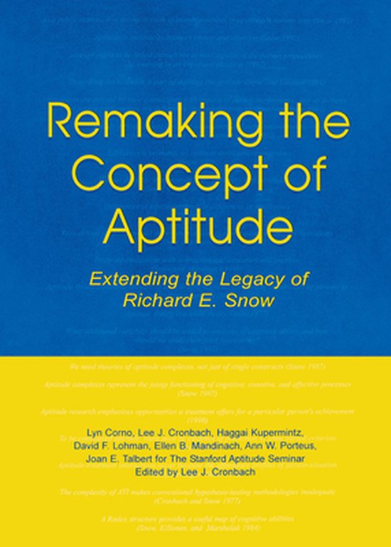 Remaking the Concept of Aptitude - cover