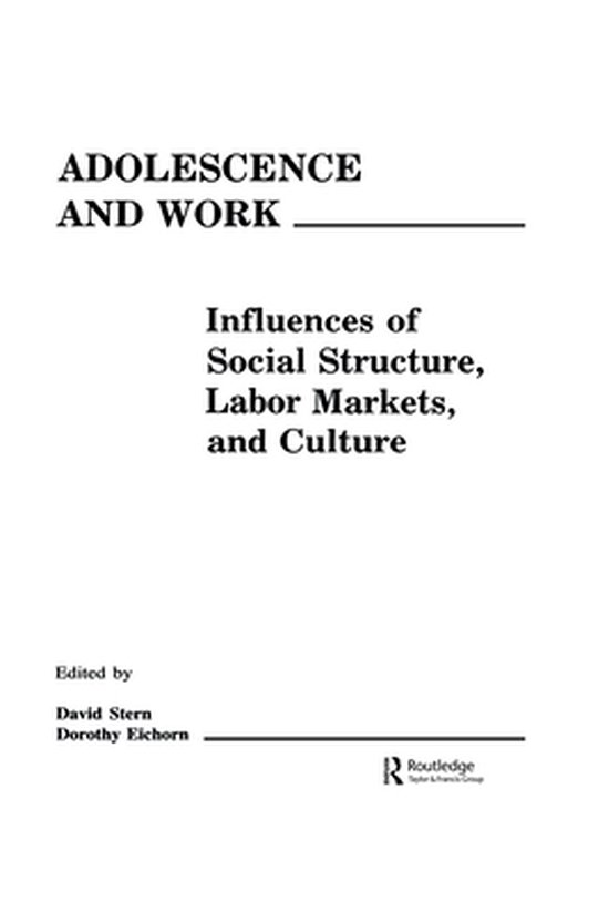 Adolescence and Work - cover