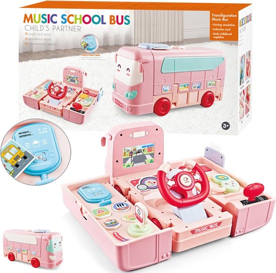 Uitbeelding Maria Defilé I Wannahave muziek School bus uitklapbaar 2 in 1 educatieve speelgoed |  Games | bol.com