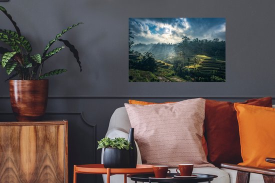 Stickers muraux - Film autocollant - Paysage d'Indonésie - 60x40 cm - Film adhésif - Stickers muraux Chambre d'enfant - Papier peint autocollant - Papier peint autocollant - Film autocollant