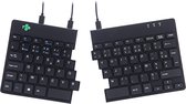 R-Go Split Break Toetsenbord, Ergonomisch en Compact, Met pauze indicator, AZERTY (FR) Layout, Bedraad, Zwart