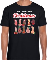 All I want for Christmas / piemels / vaginas fout Kerst t-shirt - zwart - heren - Bi/ Biseksueel kerst t-shirt / Kerst outfit 2XL