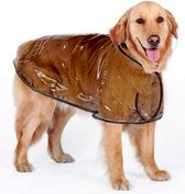 Regenjas hond - maat XS - zwart - waterdicht - hondenjas - met buikband - verstelbaar met drukknopen - regenjas voor kleine honden - hondenkleding - ruglengte 20 cm