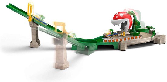 Hot Wheels Mario Kart Nemesis Track Set Piranha - Racebaan Inclusief één  Luigi-Kart | bol.com