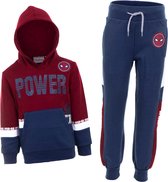 Marvel Spiderman Set - 2-delig - Joggingpak / Trainingspak / Vrijetijdspak - Katoen/Polyester - Navy/Rood - Maat 110/116 (tot 6 jaar)