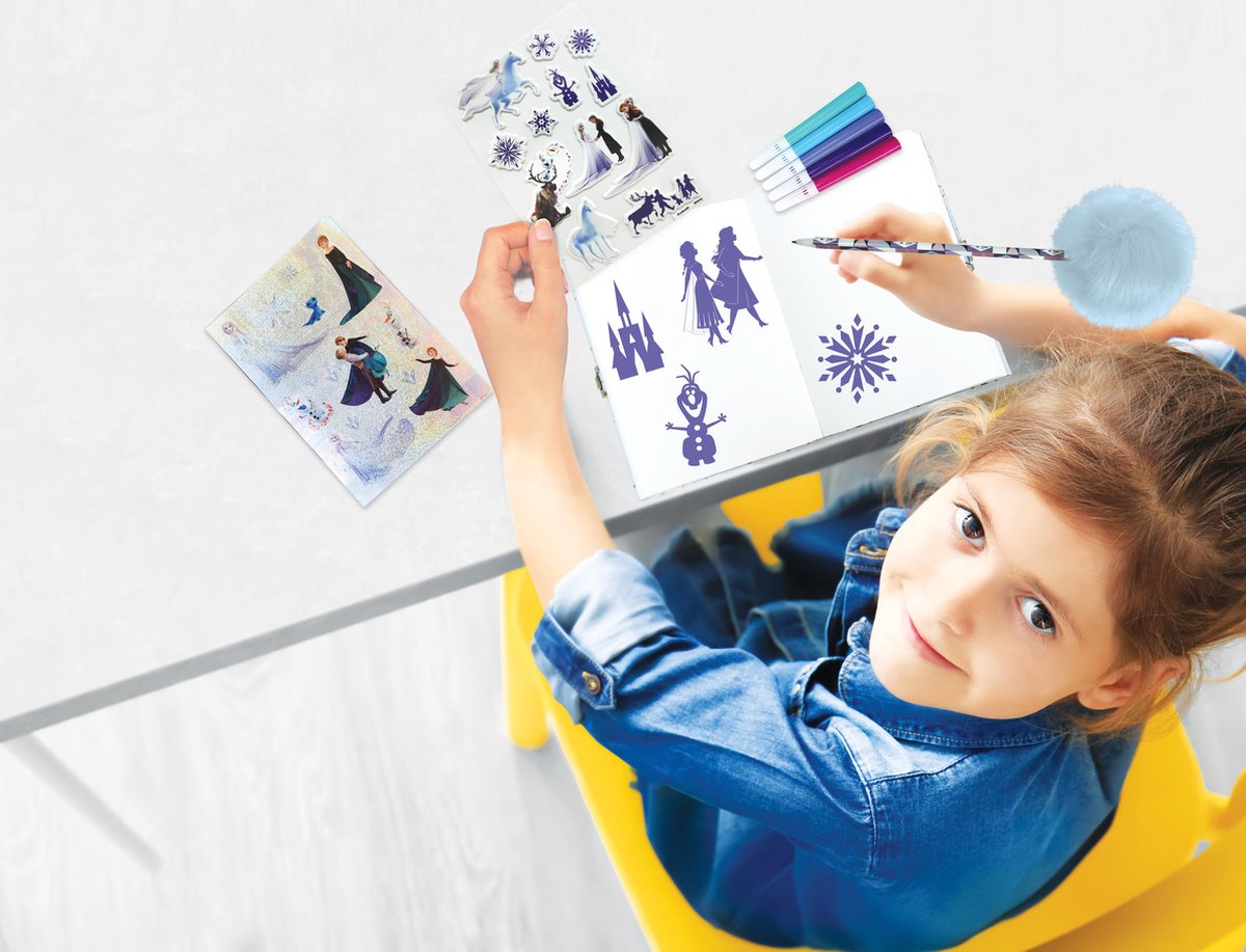 Frozen Elektronisch Geheim Dagboek met verlichting en accessoires (stickers, pen, kleurpen)