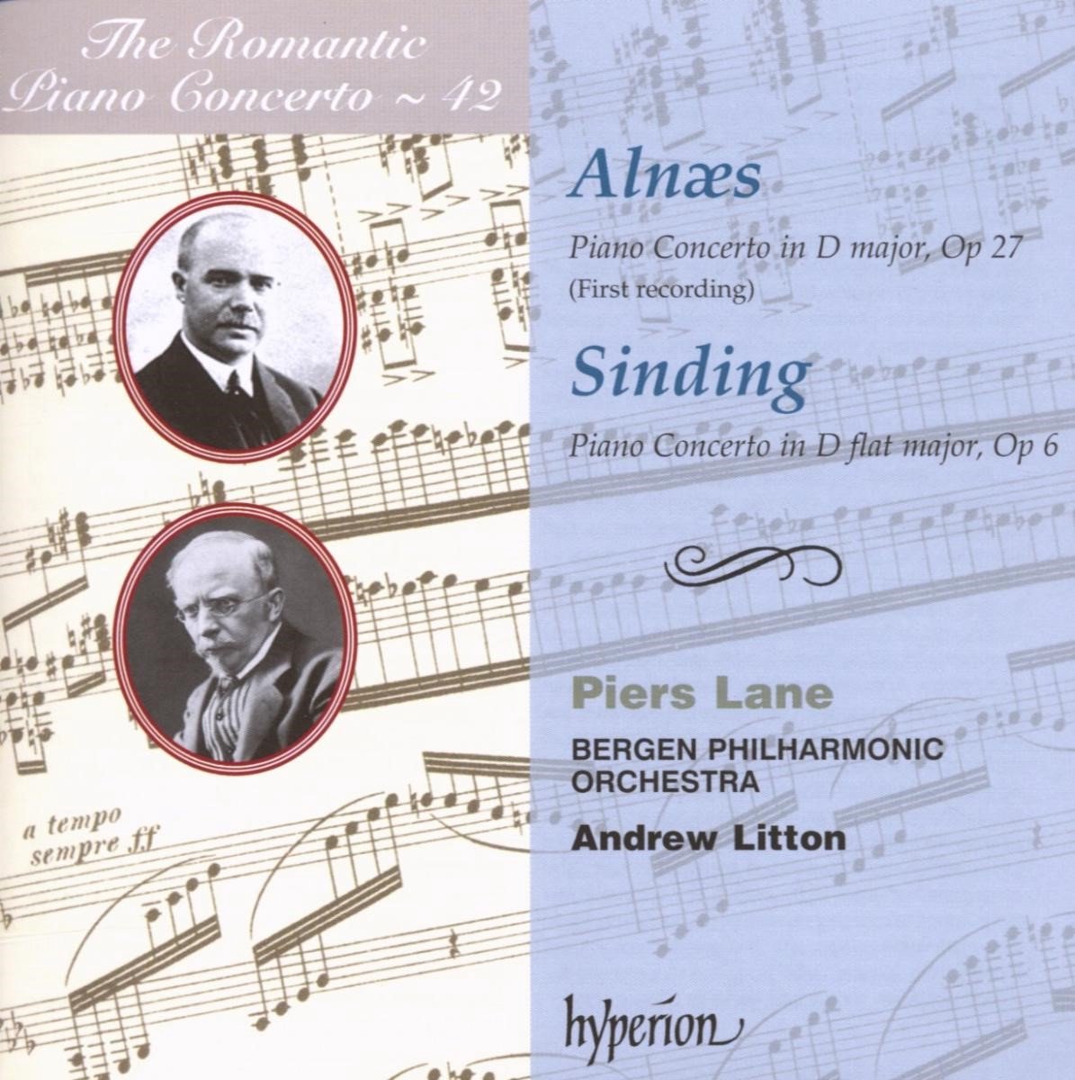 Piers Lane, Bergen Philharmonic Orchestra, Andrew Litton - Alneas/Sinding: Piano Concertos (CD)