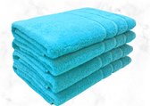 Samatex Badhanddoeken - 70x140cm - Turquoise - Set van 4