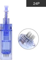 24 Naalds Buzz Products Bajonetsluiting Microneedling cartridge (opzetstuk) voor de dermapen – 5 losse cartridges – rest acne – anti-aging - littekens