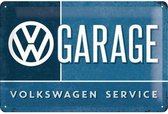 3D metalen wandbord "Garage. Volkswagen service" 20x30cm