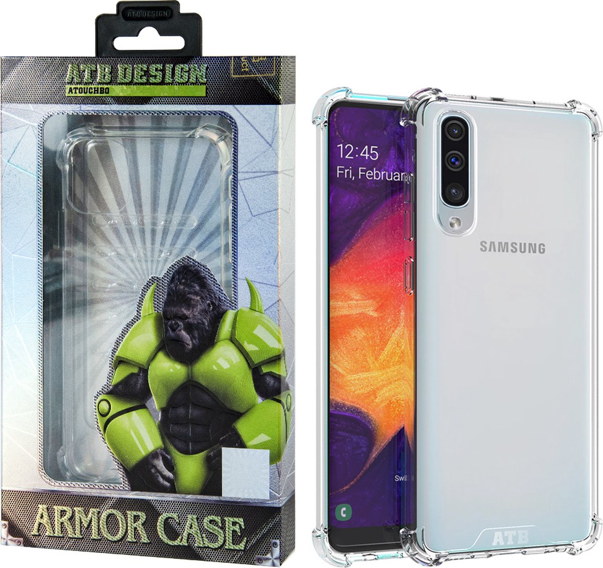 Atouchbo Armor Case Samsung A10 hoesje transparant