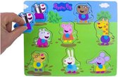 Houten Puzzel Peppa Pig - Buitenspelen in de Modder - Multicolor - Hout - 27 x 23 cm - 8 Stukjes