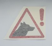 K9 sticker met uitroep teken - Hond - Honden - Sticker - Hondenbrigade - Hondengeleider