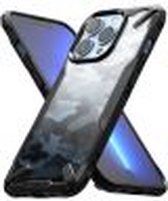 Geschikt voor Ringke Fusion X Apple iPhone 13 Pro Max Hoesje Camo Zwart