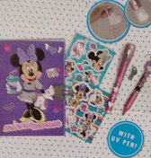Minnie Mouse pakket cadeau kleurboek secret glitter notebook met magic pen dagboek met multi colour pen