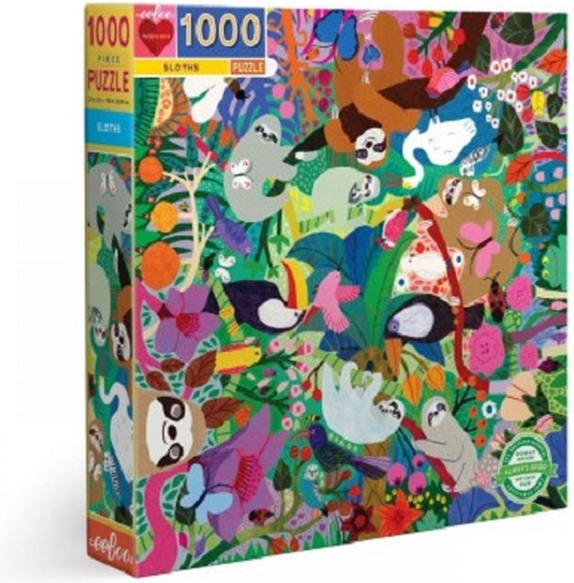 puzzel eeBoo Sloths (1000)