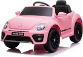 Volkswagen Dune Beetle 12 Volt Elektrische kinderauto met Rubberen banden, Bluetooth en Afstandsbediening (Roze)