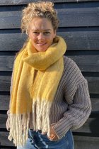 Extra dikke sjaal Soft Hug|Wintersjaal dames|Geel|Cashmere