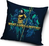 Aquaman, What Lurks In The Depths Sierkussens - Kussen - 40 x 40 inclusief vulling - Kussen van Polyester - KledingDroom®