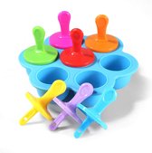 Jumada's IJsvormpjes - IJsjeshouders - Waterijs vormen - IJslolly vormen - Set van 7 stuks - Multicolor Set