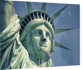 Close-up van het beroemde vrijheidsbeeld in New York - Foto op Plexiglas - 90 x 60 cm