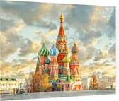 Kathedraal van de Voorbede van de Moeder Gods in Moskou - Foto op Plexiglas - 60 x 40 cm