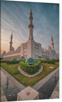 Artistiek beeld van de Grote Moskee in Abu Dhabi - Foto op Canvas - 60 x 90 cm