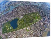 Indrukwekkende luchtfoto van Central Park in New York - Foto op Canvas - 45 x 30 cm