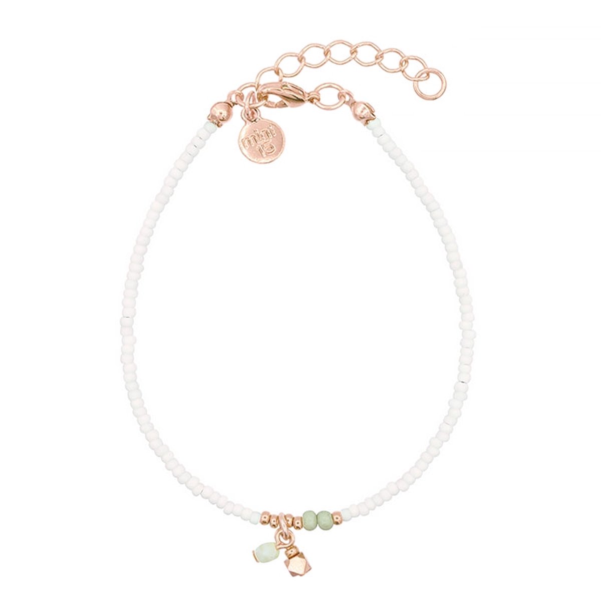 Mint15 Armband 'Little Beads & Charms - Touch of Mint' - Roségoud