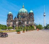 De Berlijn kathedraal en TV-toren van het Alexanderplein - Fotobehang (in banen) - 250 x 260 cm