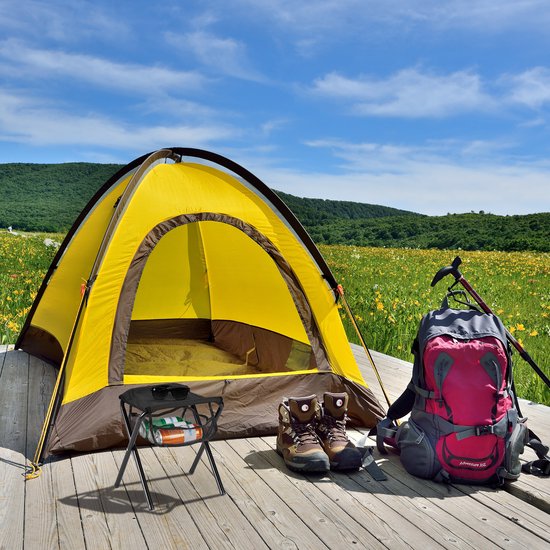 Relaxdays campingkruk - met tas - tot 120 kg belastbaar - opvouwbaar - licht - 39x29x35 cm - zwart van Relaxdays — afbeelding 2